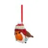 Robin Winter Bobble Hanging Ornament