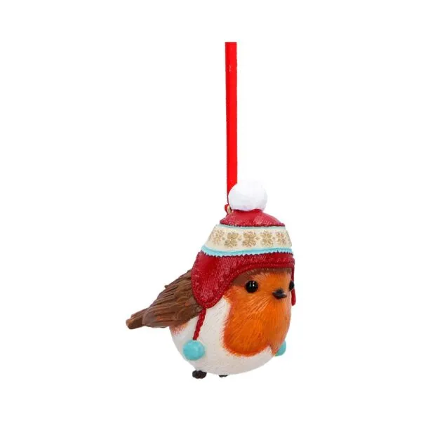 Robin Winter Bobble Hanging Ornament