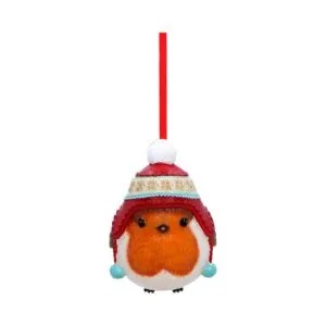 b7670b26.webp Robin Winter Bobble Hanging Ornament