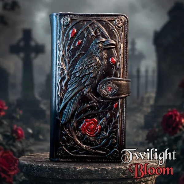 Twilight Bloom Embossed Purse 18.8cm