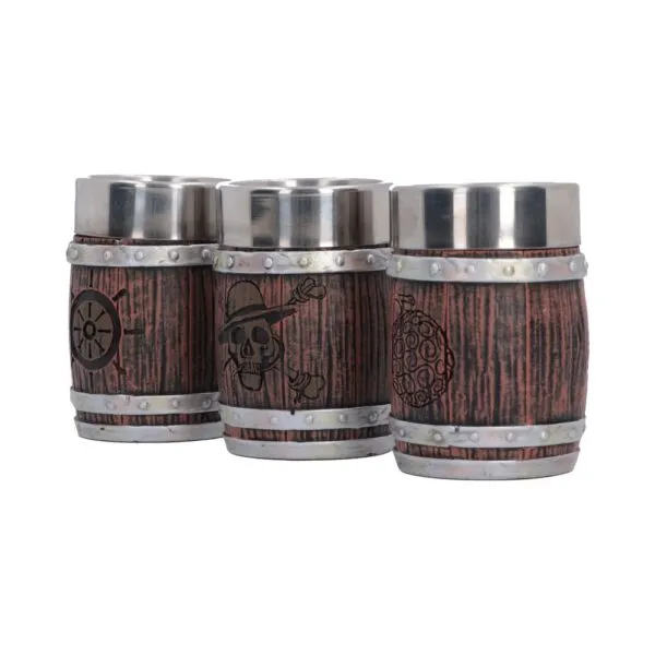 One Piece Barrel Shot Glass Set (Set of 3) 8.2cm