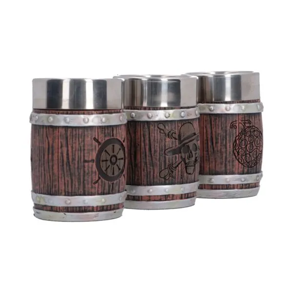 One Piece Barrel Shot Glass Set (Set of 3) 8.2cm