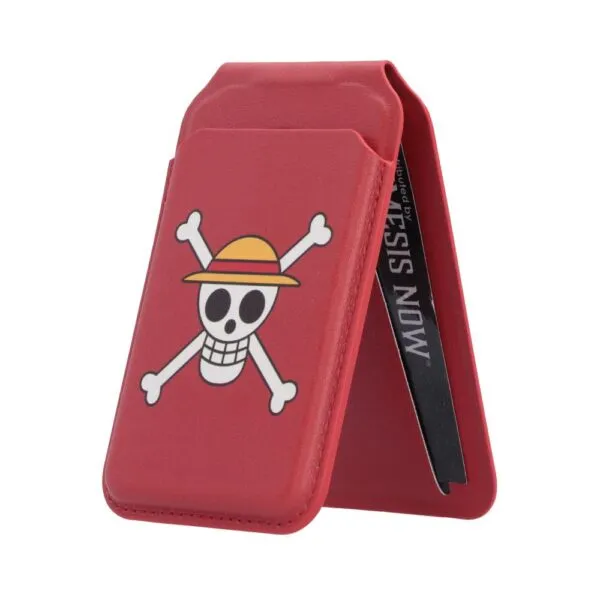 One Piece Luffy Jolly Roger Magsafe Card Holder (Red) 10.2cm