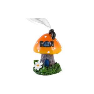 Orange Smoking Toadstool Incense Cone Holder