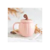 Pink Curly Pumpkin Lidded Mug