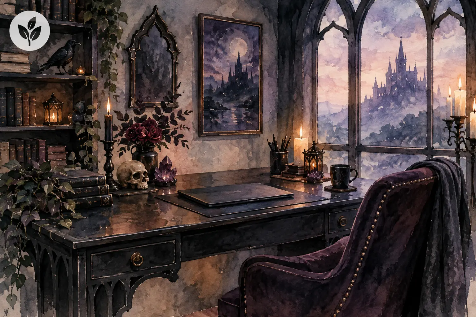 Gothic Desk Example Ideas for a Darker Workspace