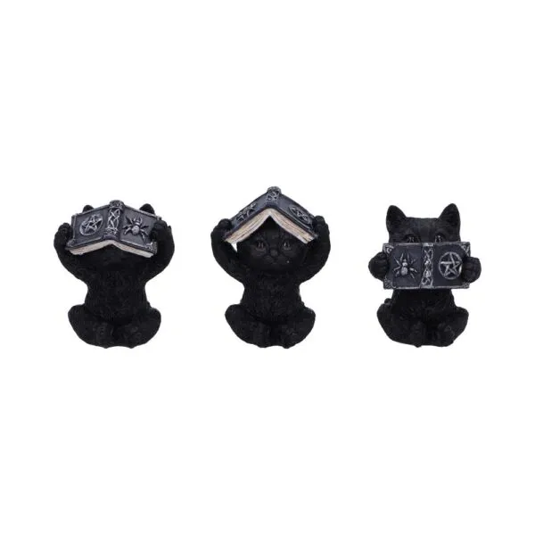 u6717a24.webp Three Wise Spell Cats 8.5cm
