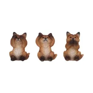 u6722a24.webp Three Wise Foxes 8.5cm