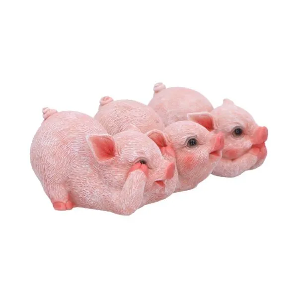 u7234c25-3.webp Three Wise Playful Pigs 8.4cm