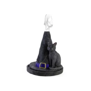 Witch Hat With Cat Incense Cone Holder