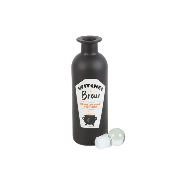 Decorative Witches Brew Glass Potion Bottle