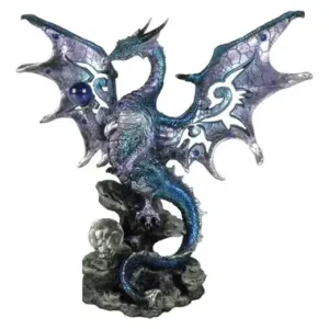 Blue dragon figurine protector